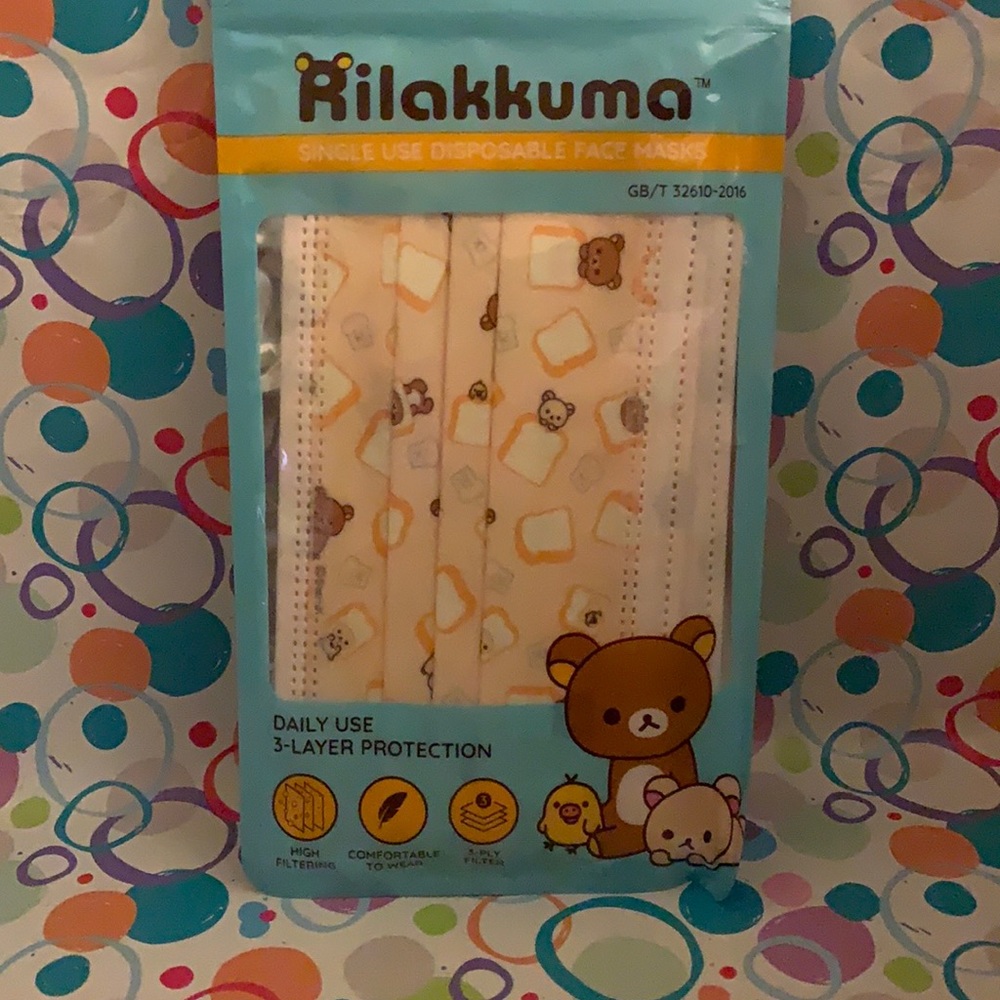 Rilakkuma Mask - adult size 4 pieces